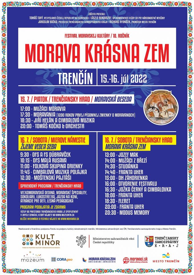 Trenčín, 15. – 16.7.2022, Morava krásna zem