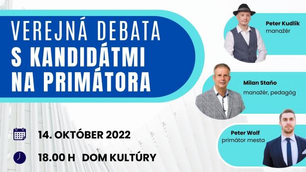 Dubnica nad Váhom, 14.10.2022, Verejná debata s kandidátmi na primátora