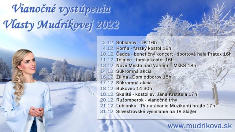 Vlasta Mudríková v decembri 2022