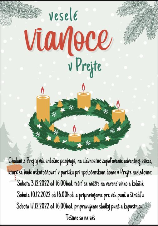 Dubnica nad Váhom, 3. 10. 17.12.2022, Veselé Vianoce v Prejte