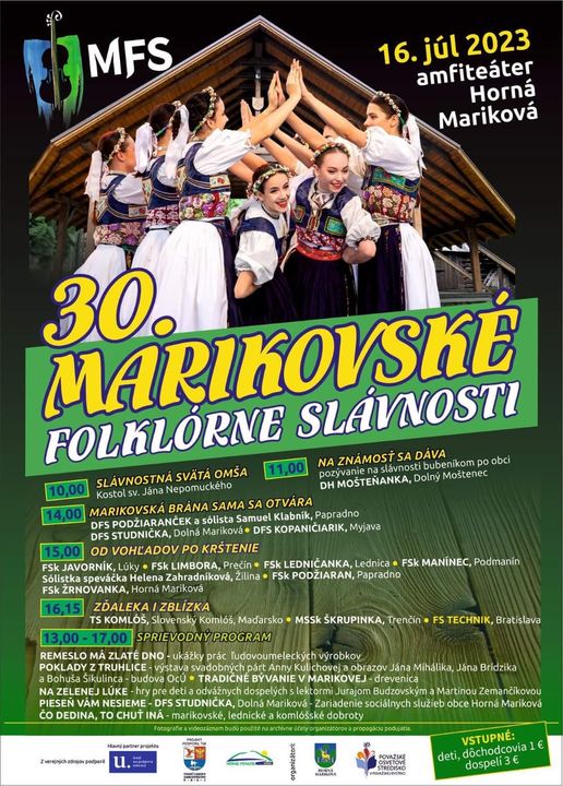 Horná Mariková, 16.7.2023, 30. Marikovské folklórne slávnosti