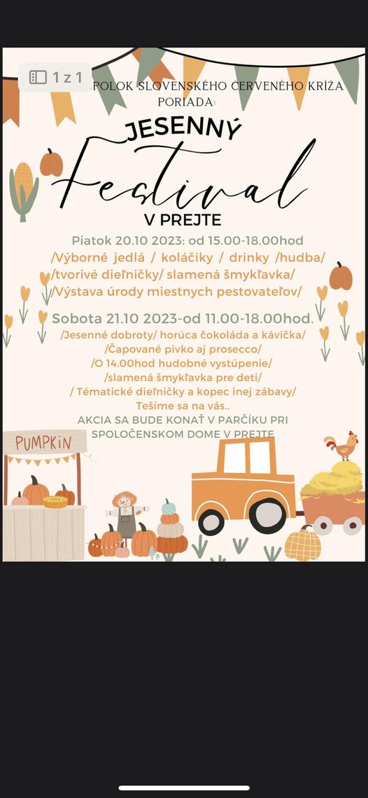 Dubnica nad Váhom/Prejta, 20. a 21.10.2023, Jesenný festival v Prejte