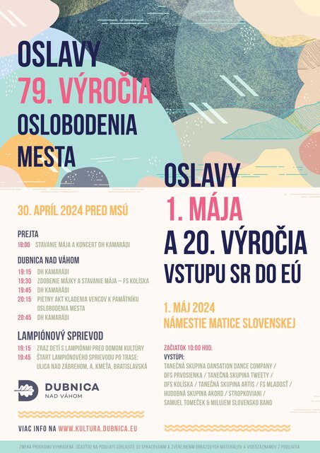 Dubnica nad Váhom, 1.5.2024, Oslavy 1. mája a 20. výročia vstupu SR do EÚ