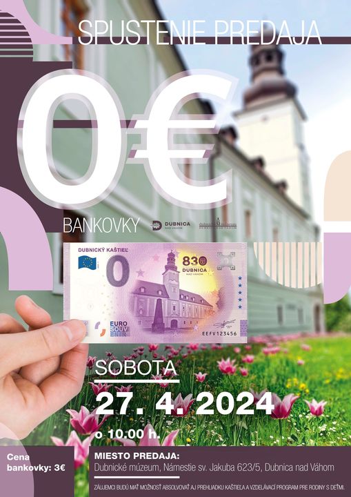 Dubnica nad Váhom, 27.4.2024, Spustenie predaja 0 € bankovky