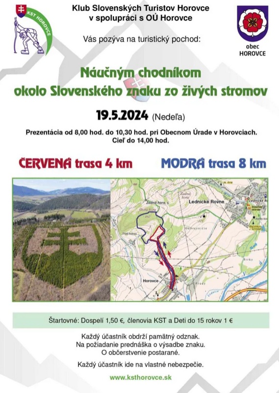 Horovce, 19.5.2024, Náučným chodníkom okolo Slovenského znaku zo živých stromov