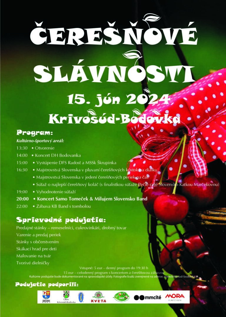 Krivosúd-Bodovka, 15.6.2024, Čerešňové slávnosti