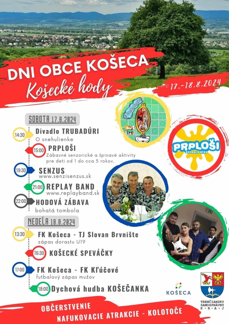 Košeca, 17. – 18.08.2024, Dni obce Košeca