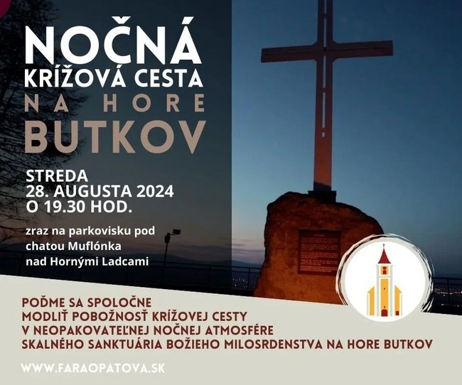 Trenčín/Opatová, 28.8.2024, Nočná krížová cesta na Hore Butkov