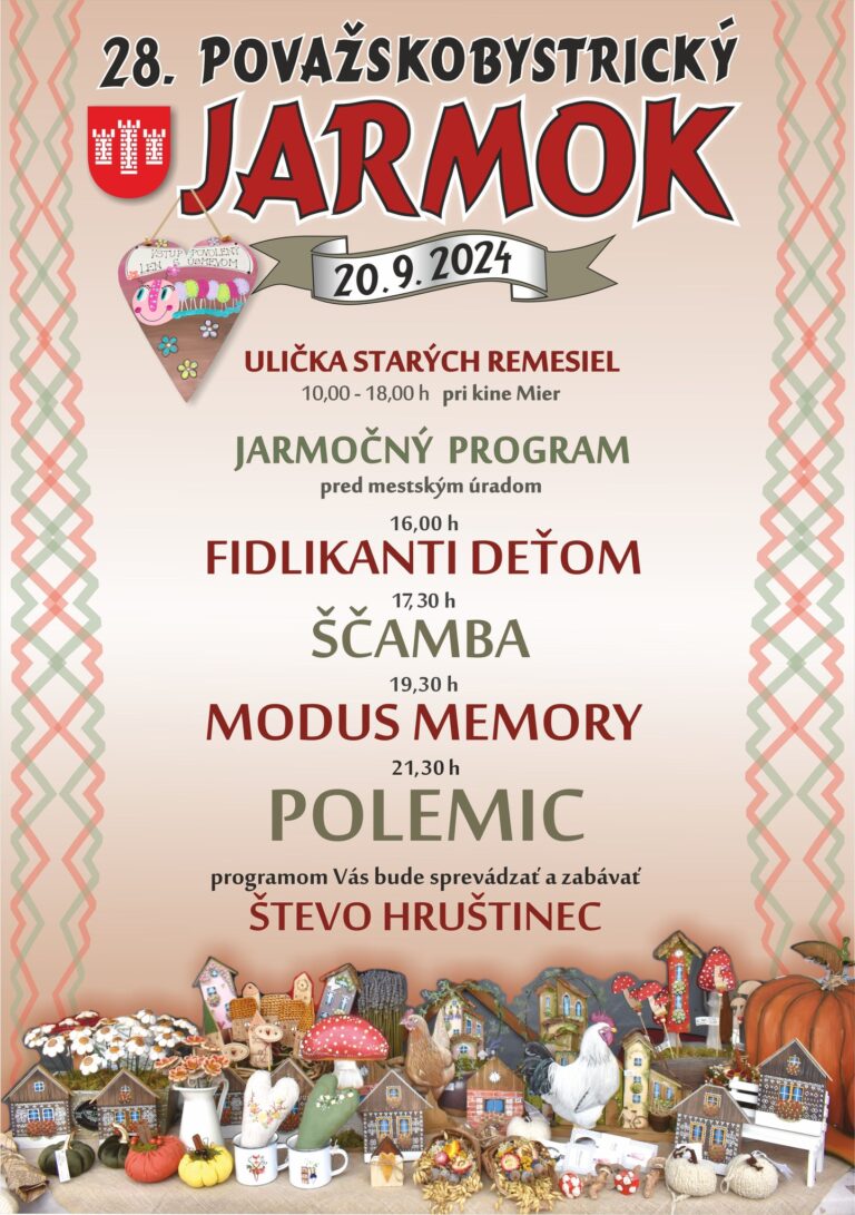 Považská Bystrica, 20.9.2024, Považskobystrický jarmok