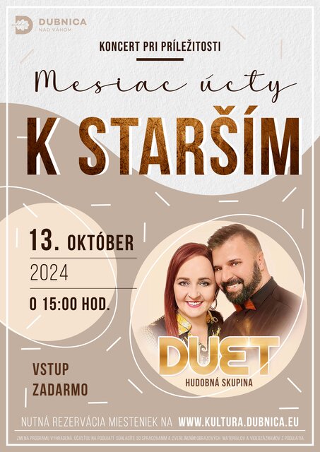 Dubnica nad Váhom, 13.10.2024, Koncert k  Mesiacu úcty k starším