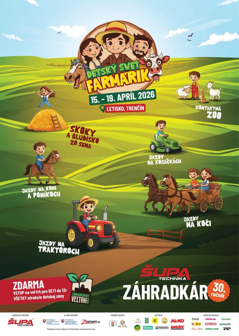 Trenčín, 15. – 19.4.2026, Detský svet Farmárik