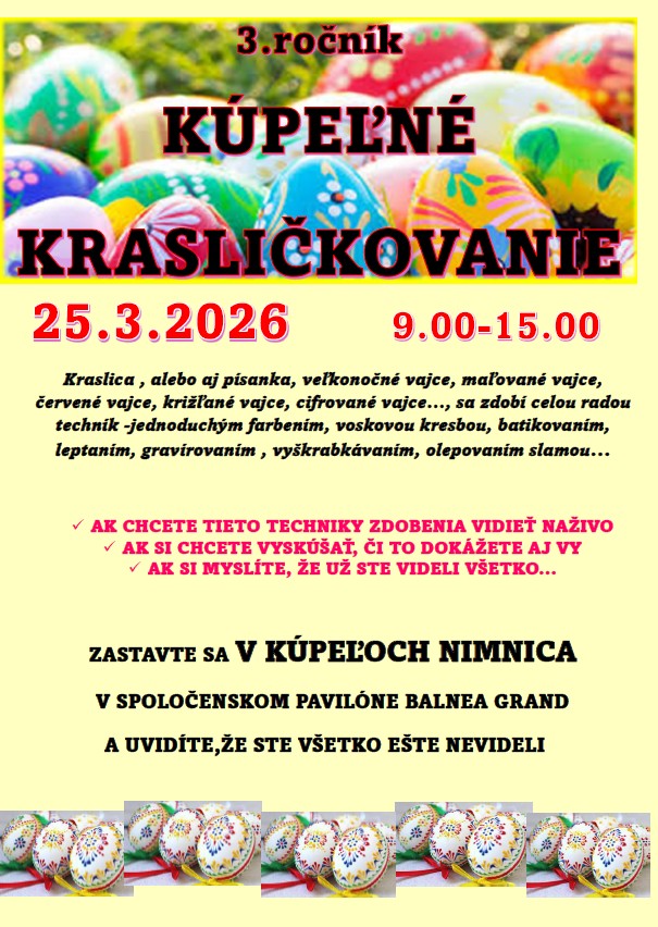 Nimnica, 25.3.2026, Kúpeľné krasličkovanie