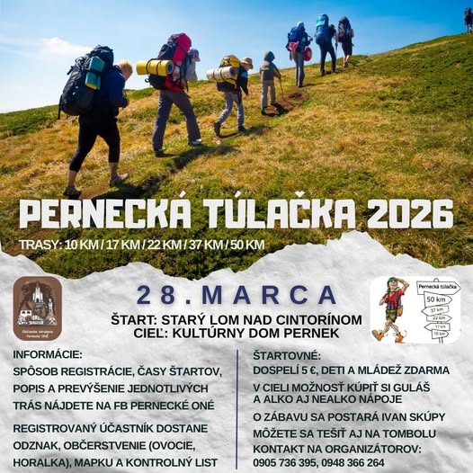 Pernek, 28.3.2026, Pernecká túlačka 2026