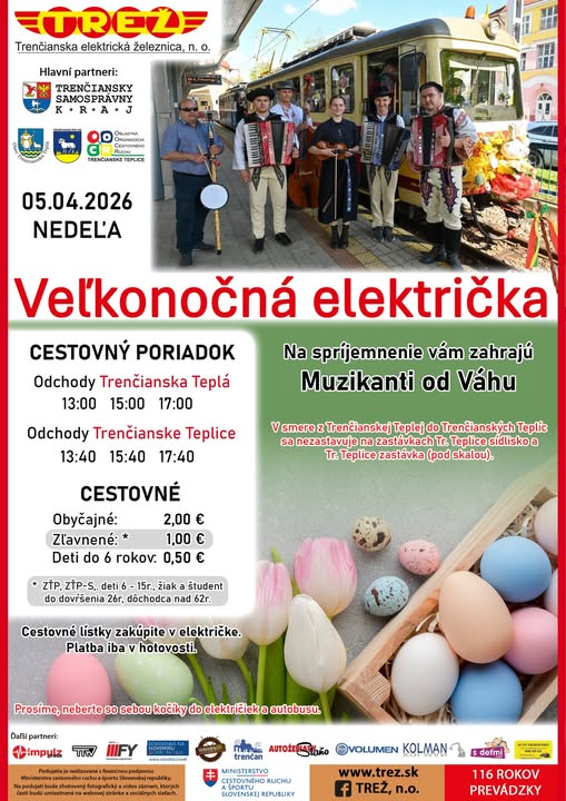 Trenčianska Teplá – Trenčianske Teplice, 5.4.2026, Veľkonočná električka
