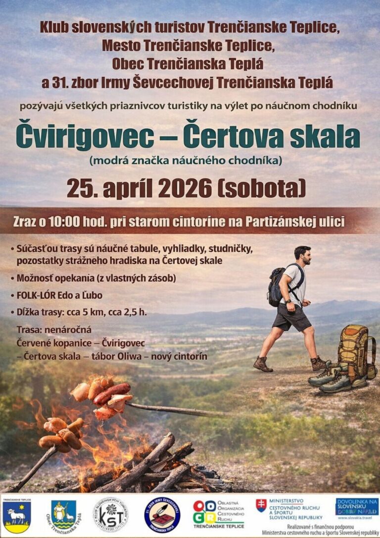 Trenčianske Teplice, 25.4.2026, Čvirigovec – Čertova skala