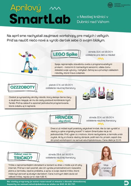 Dubnica nad Váhom, Apríl 2026, Aprílový SmartLab.