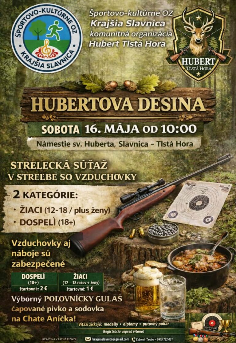 Slavnica, 16.5.2026, Hubertova desina