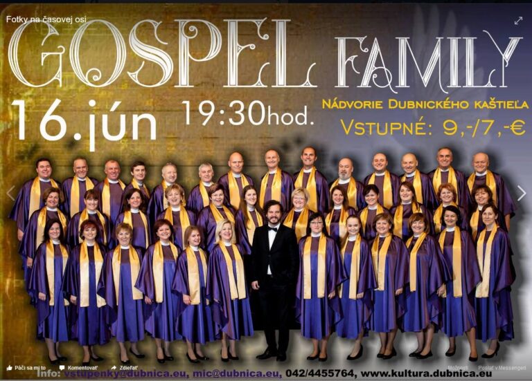 Dubnica nad Váhom, 16.6.2026, Gospel Family