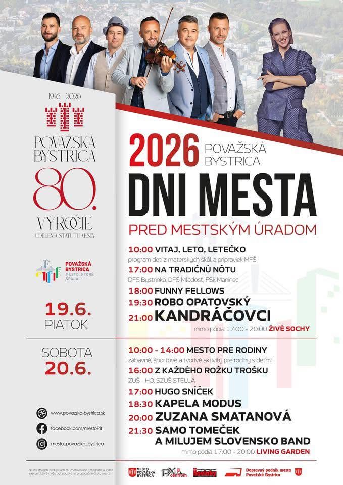 Považská Bystrica, 19. a 20.6.2026, Dni mesta