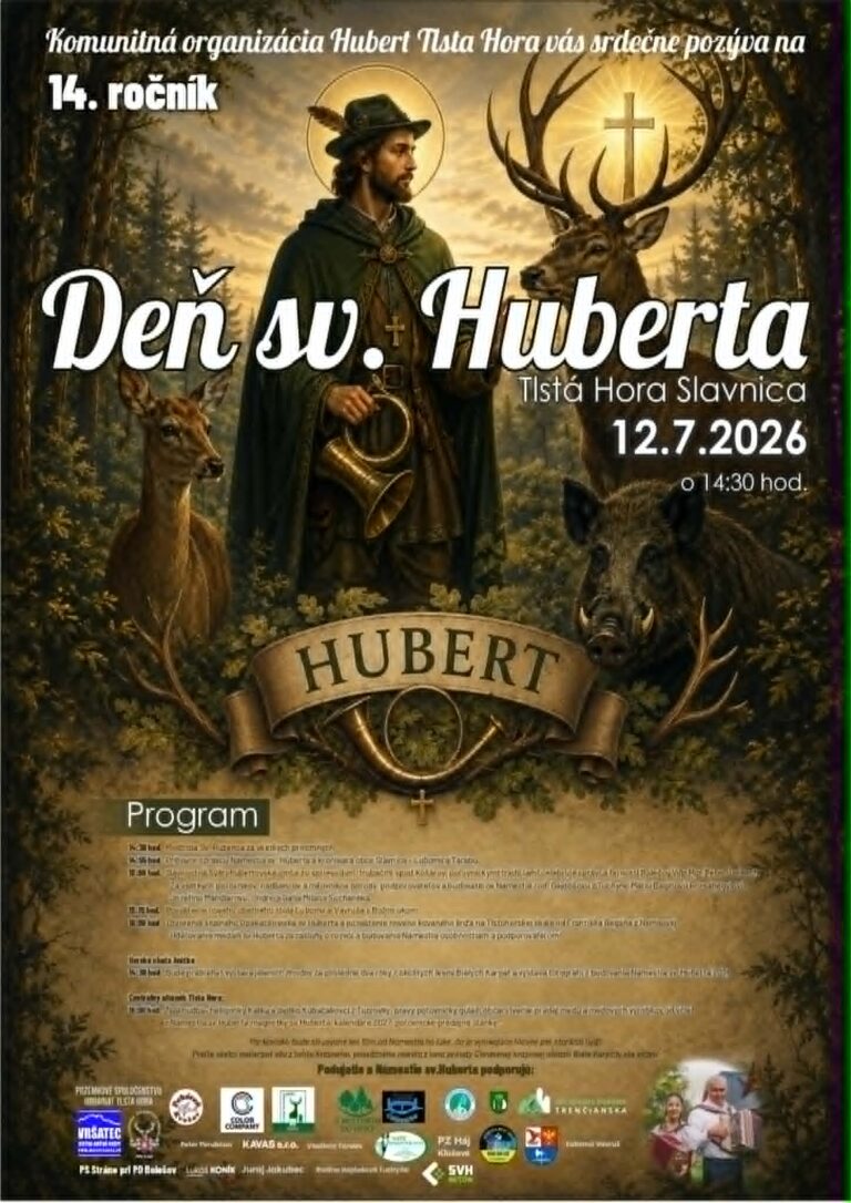 Slavnica, 12.7.2026, Deň sv. Huberta