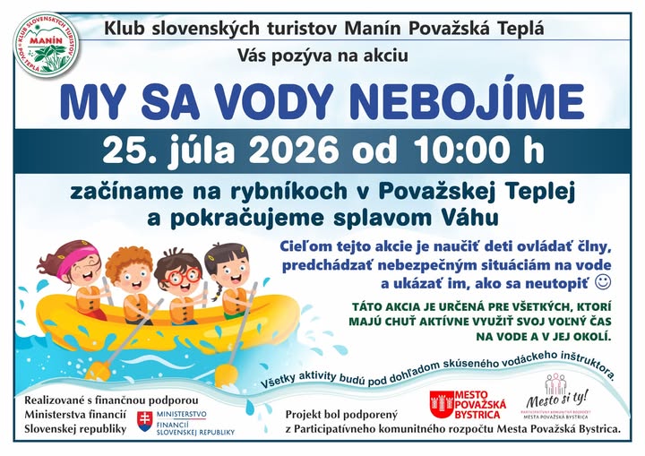 Považská Teplá, 25.7.2026, My sa vody nebojíme