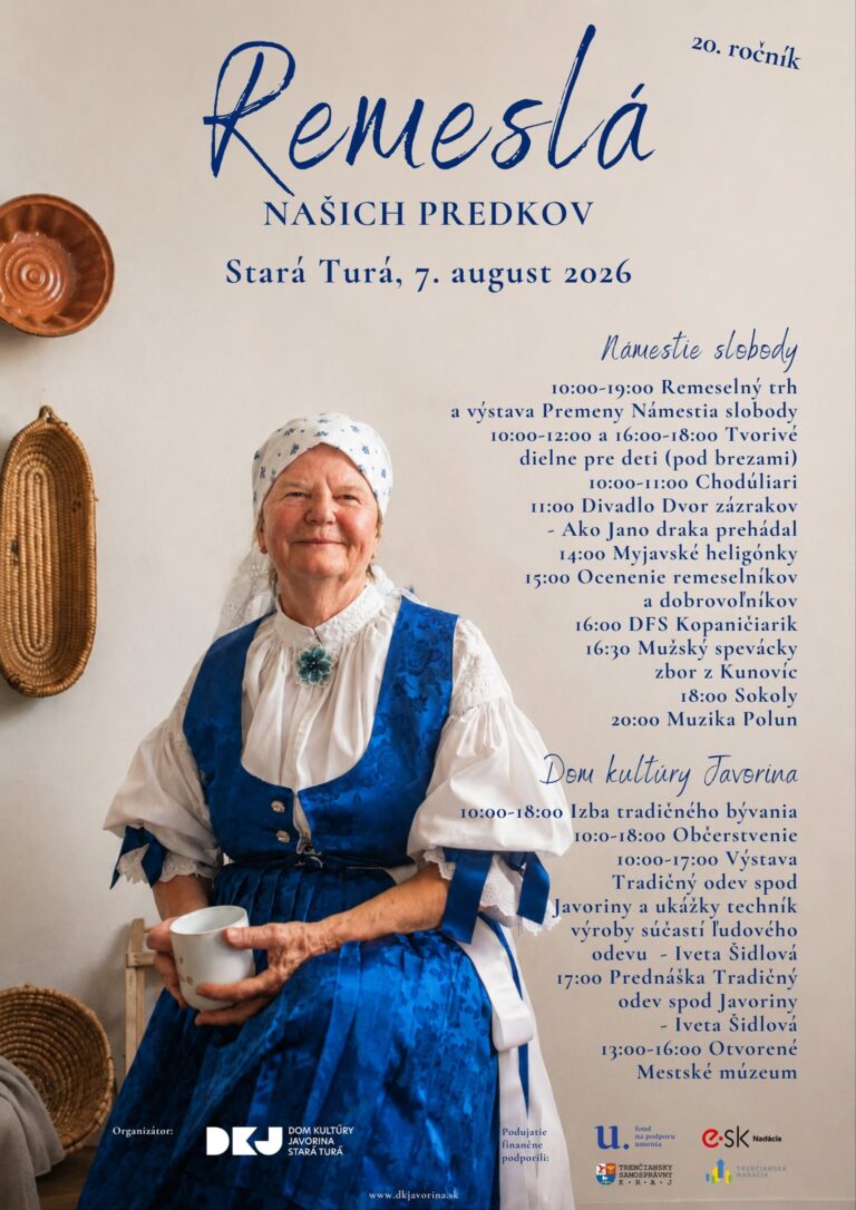 Stará Turá, 7.8.2026, Remeslá našich predkov