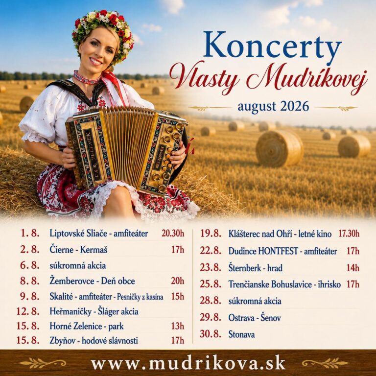 Trenčianske Bohuslavice, 25.8.206, Koncert Vlasty Mudríkovej