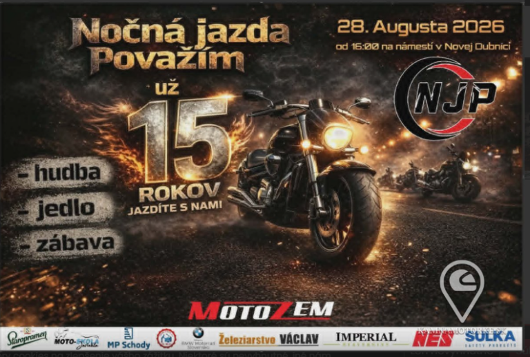 Nová Dubnica, 28.8.2026, Nočná jazda Považím