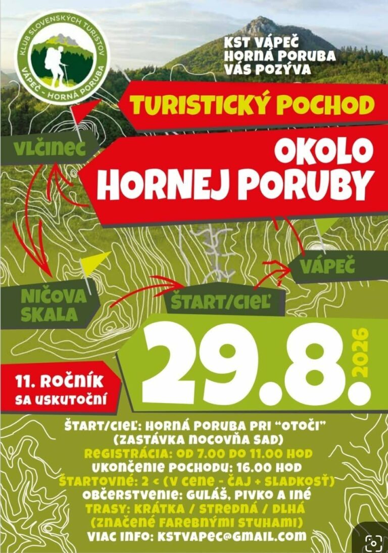 Horná Poruba, 29.8.2026, Okolo Hornej Poruby