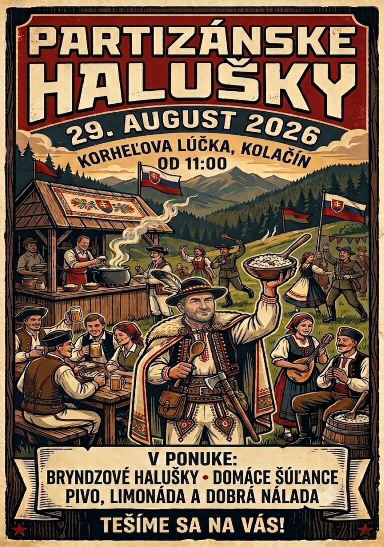 Kolačín, 29.8.2026, Partizánske halušky