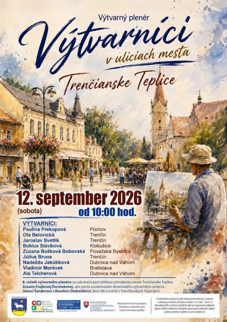 Trenčianske Teplice, 12.9.2026, Výtvarníci v uliciach mesta Trenčianske Teplice