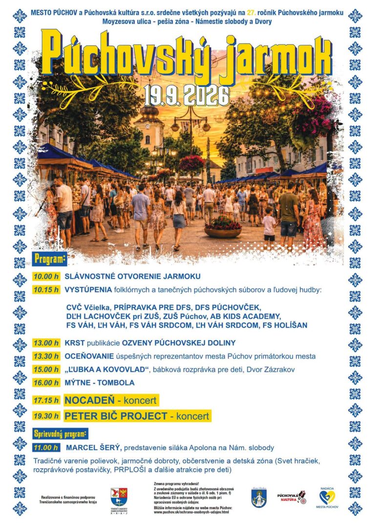 Púchov, 19.9.2026, Púchovský jarmok