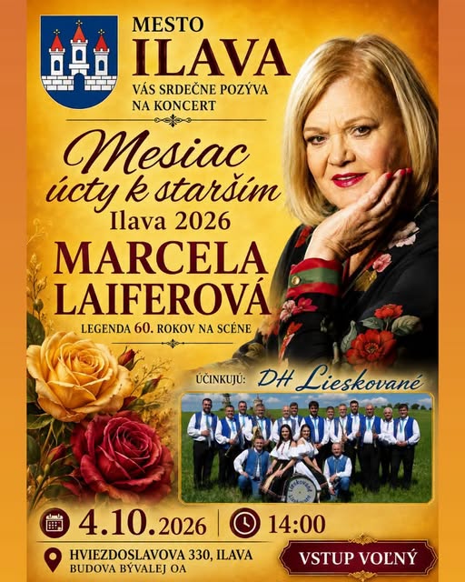 Ilava, 4.10.2026, Mesiac úcty k starším s Marcelou Laiferovou