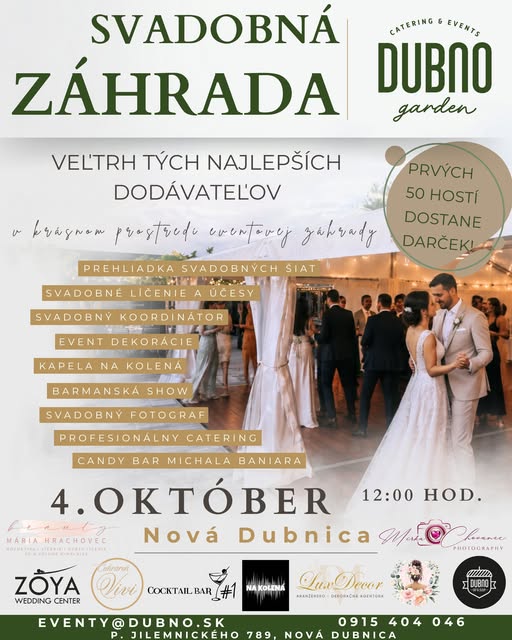 Nová Dubnica, 4.10.2026, Svadobná záhrada